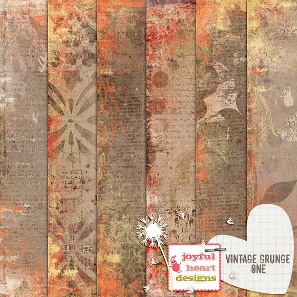 Vintage Grunge 1 {papers & feathers} in Patterns - product preview 1