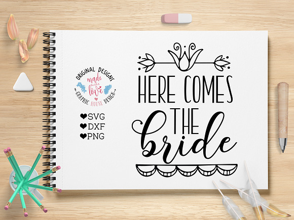 Here Comes the Bride Cutting File in Illustrations