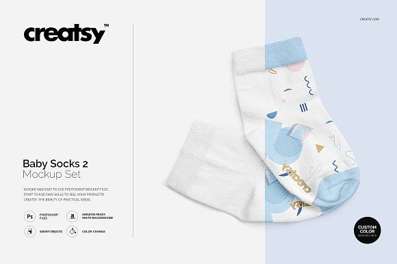 Free Baby Socks 2 Mockup Set