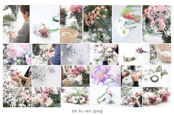 Arranging Flowers Hi Res Jpeg Bundle in Social Media Templates - product preview 4