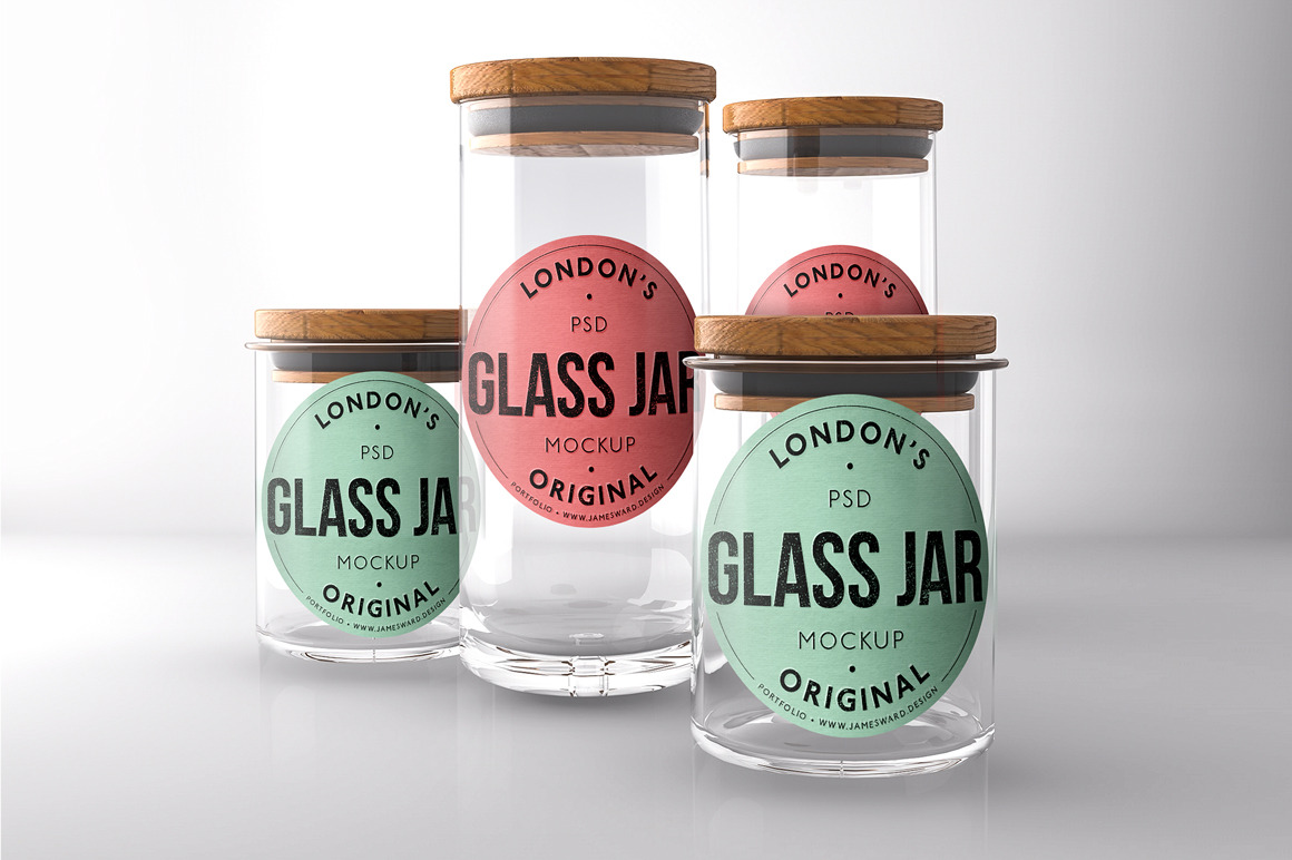 Glass Mason Jar Mock-ups ~ Product Mockups ~ Creative Market