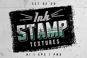 Ink stamp textures , set of 20
