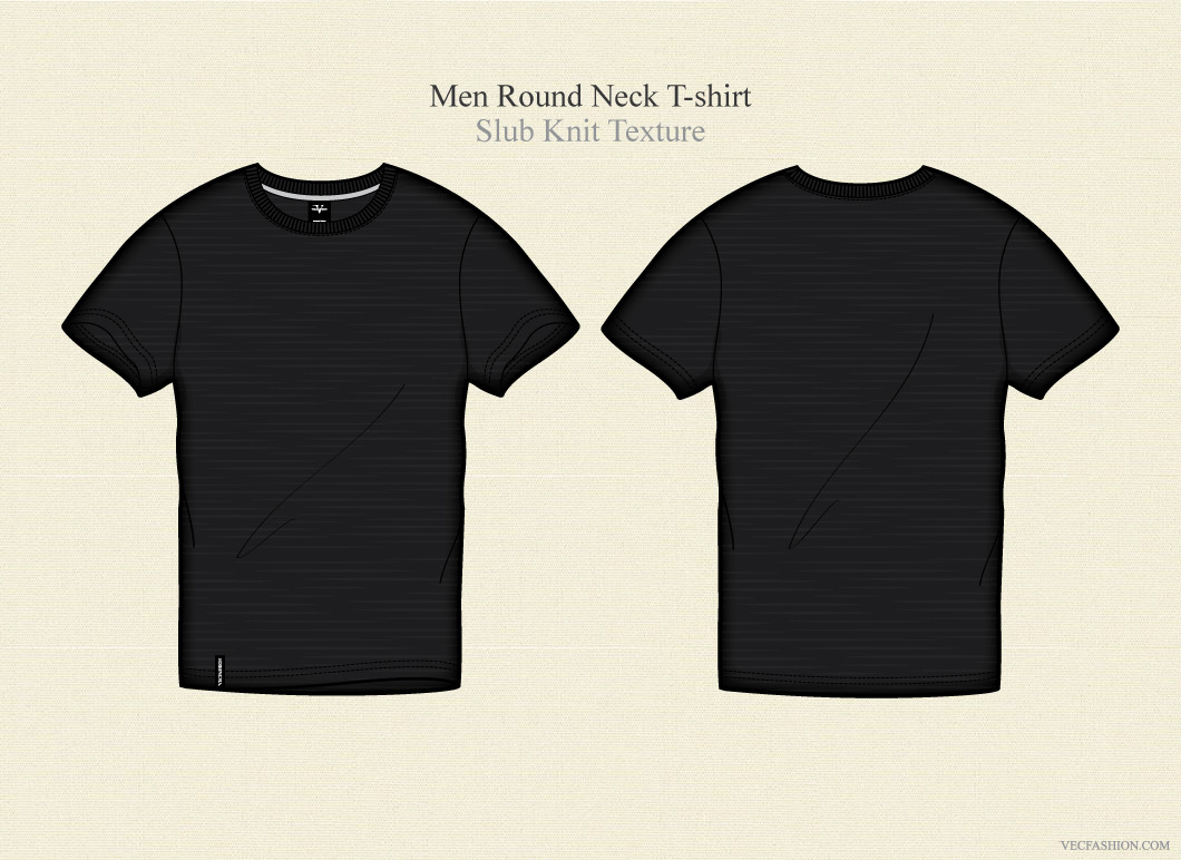 Download Men Black Round Neck T-shirt ~ Illustrations ~ Creative Market