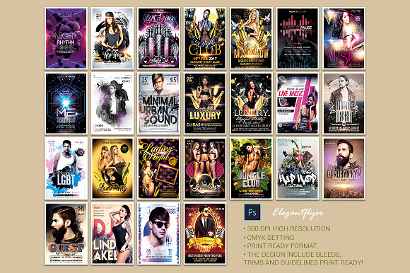 100 Party Flyers Bundle 98% OFF in Flyer Templates - product preview 2