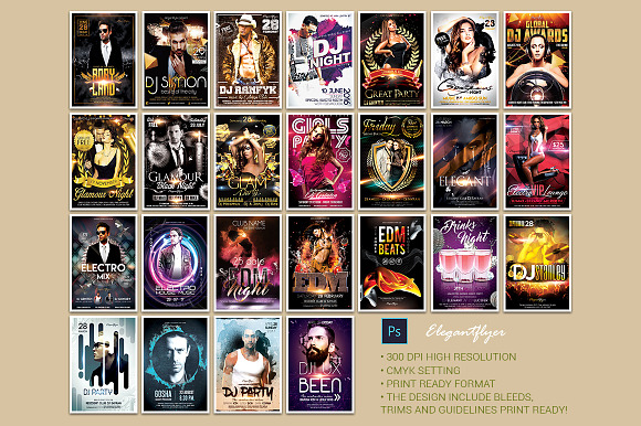 100 Party Flyers Bundle 98% OFF in Flyer Templates - product preview 3
