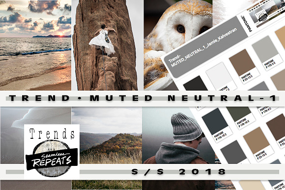 Trend Color S/S 2018 Muted Neutrals in Photoshop Color Palettes
