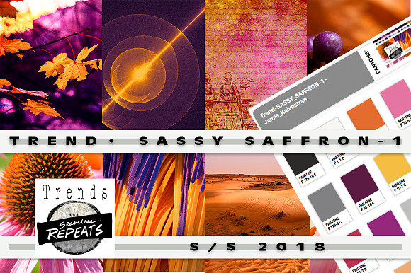 Trend Color S/S 2018 Sassy Saffron in Photoshop Color Palettes