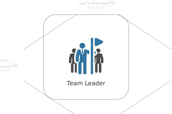 Team Leader Icon Flat Design