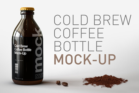 Download Cold Brew Coffee Bottle Mock-Up ~ Product Mockups on Creative Market