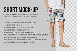 Men's Shorts Mockup Templates Pack ~ Product Mockups ~ Creative Market
