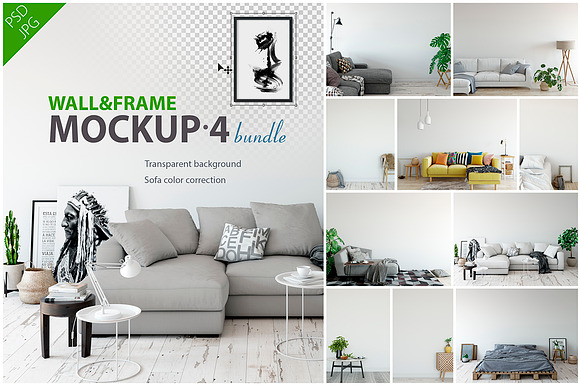 Download Wall & Frames Mockup - Bundle Vol 4