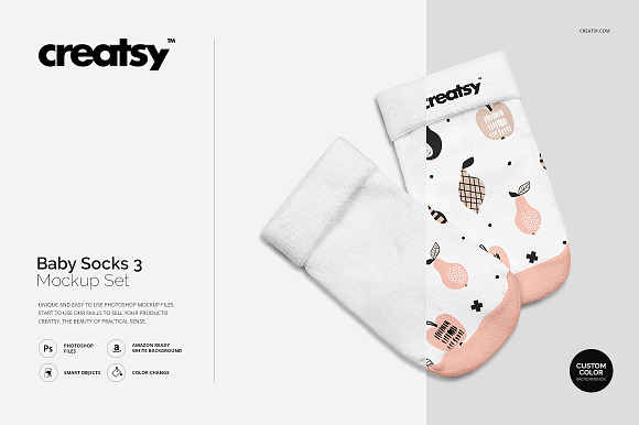Download Baby Socks 3 Mockup Set