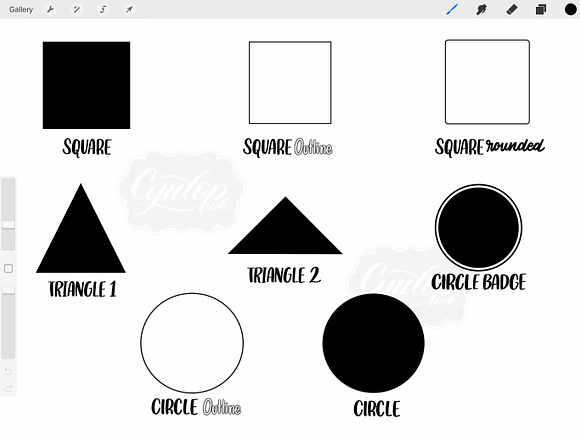 Procreate Brush Stamp Shapes in Photoshop Brushes - product preview 2