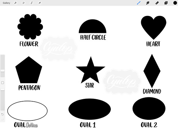 Procreate Brush Stamp Shapes in Photoshop Brushes - product preview 3