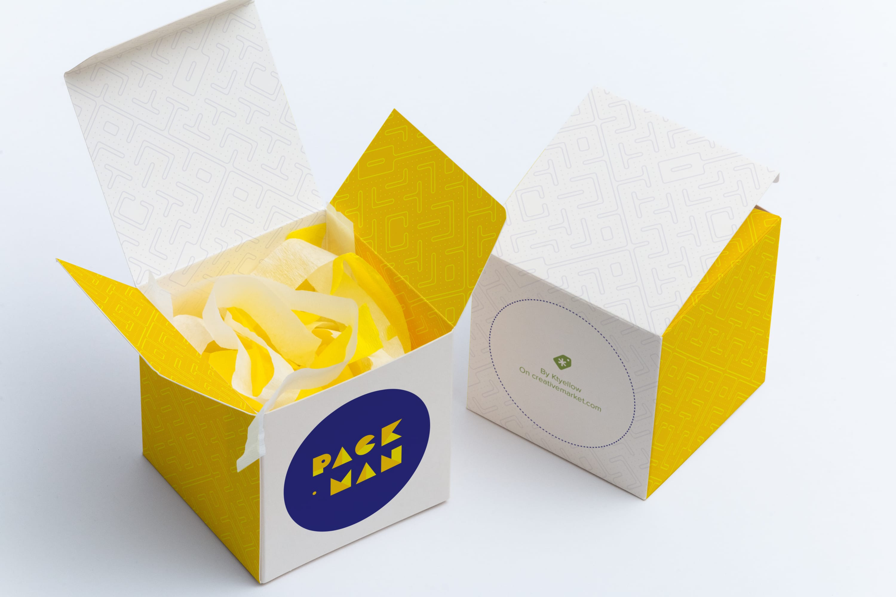 Download Soft Paper Cube Gift Box Mockup 01 ~ Product Mockups ~ Creative Market