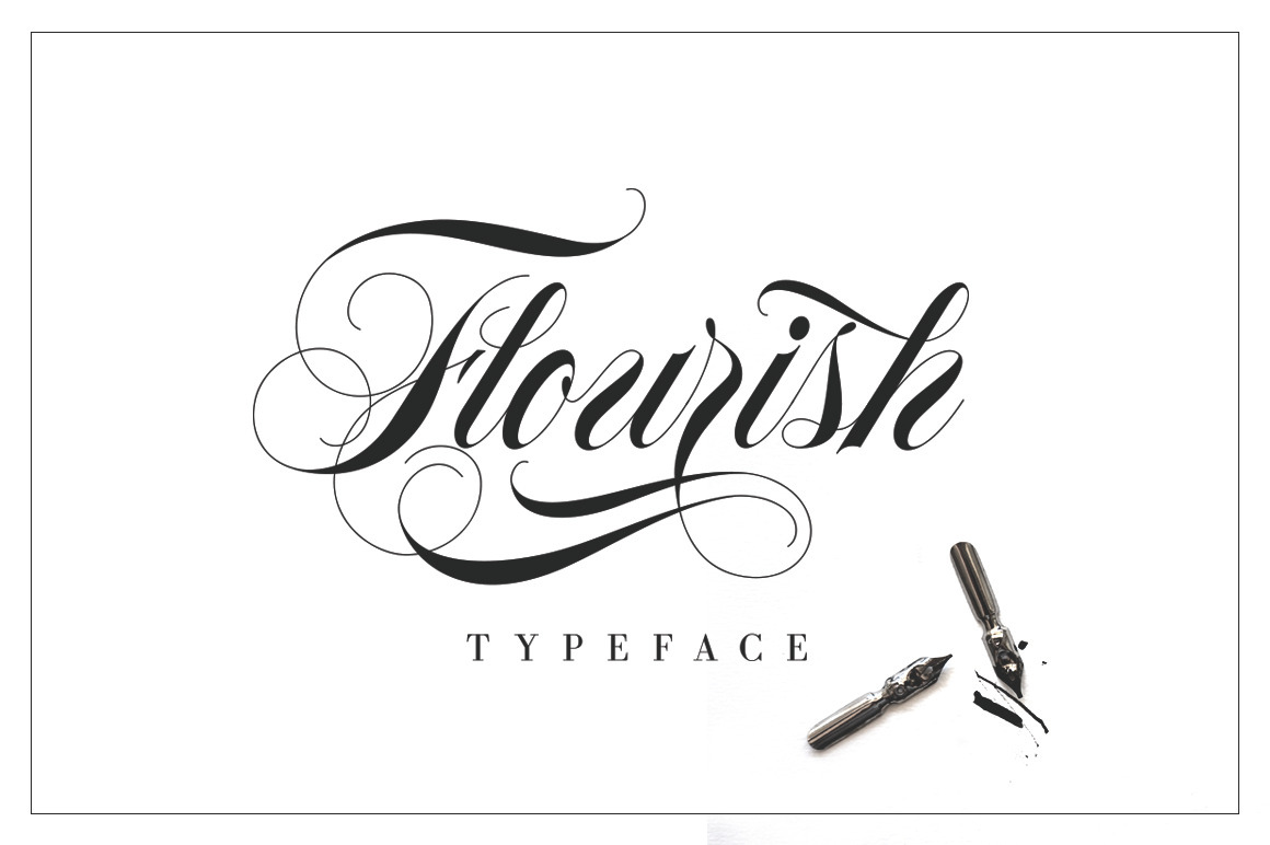 Flourish Typeface ~ Script Fonts ~ Creative Market