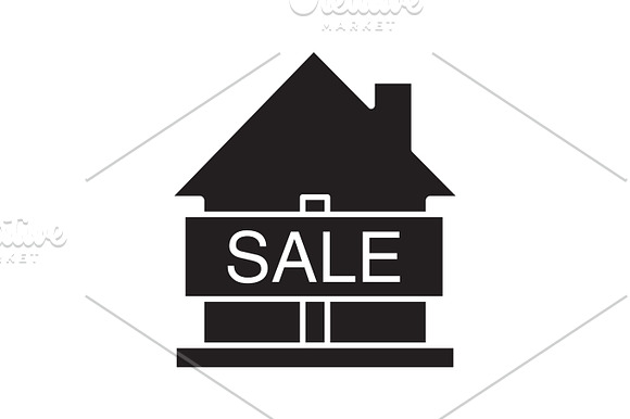 House For Sale Glyph Icon