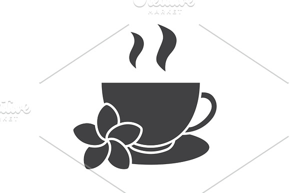 Herbal Teacup Glyph Icon
