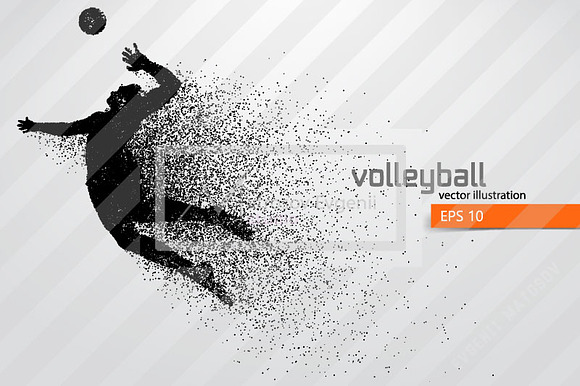 Silhouette Of A Volleyball Player