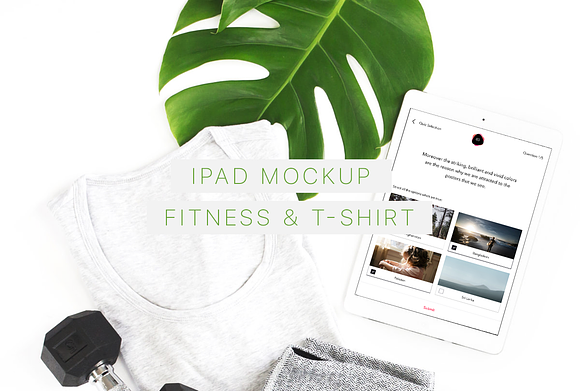 Download iPad Mockup. Fitness & T-Shirt