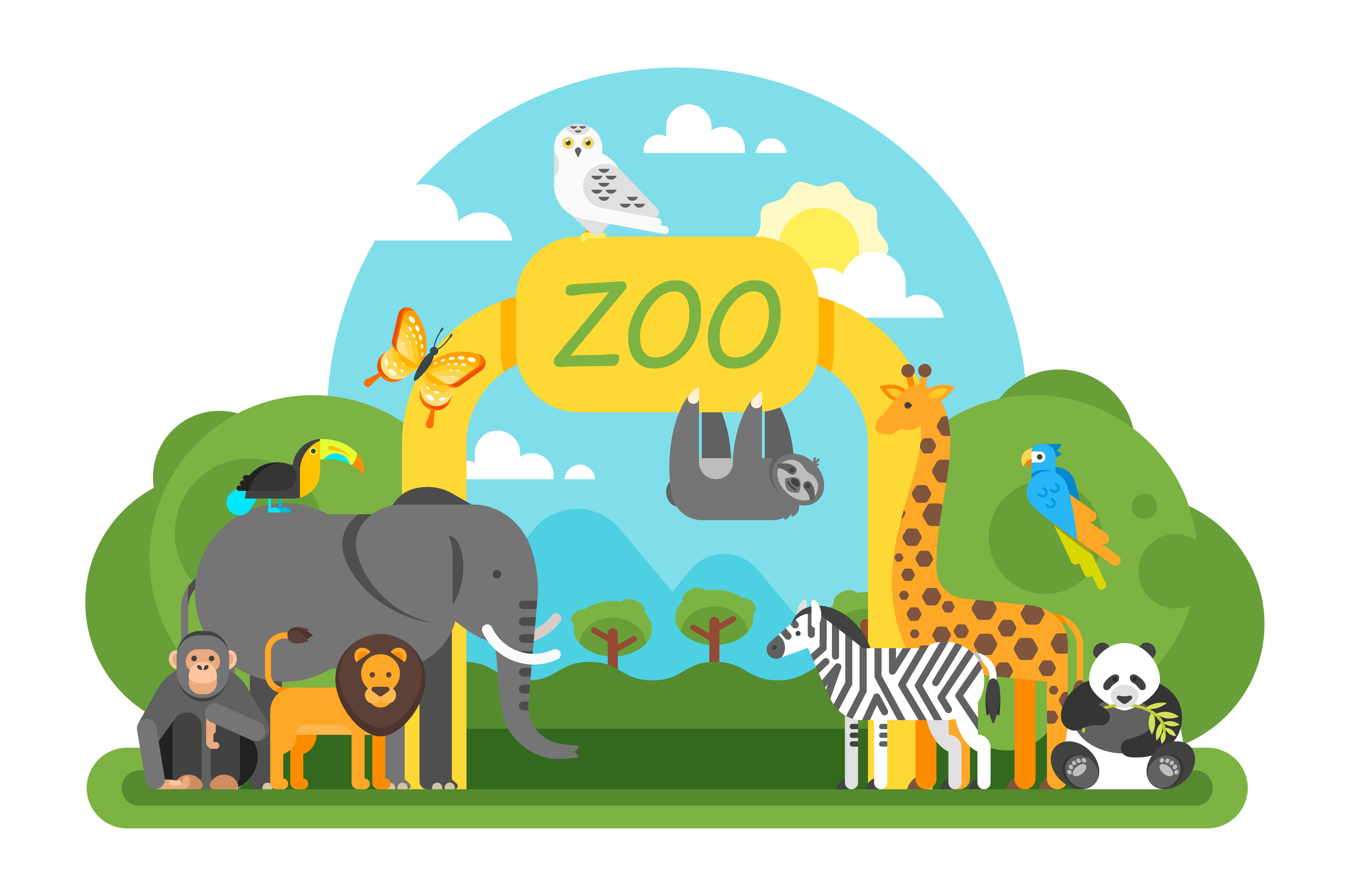 Zoo background ~ Graphics ~ Creative Market