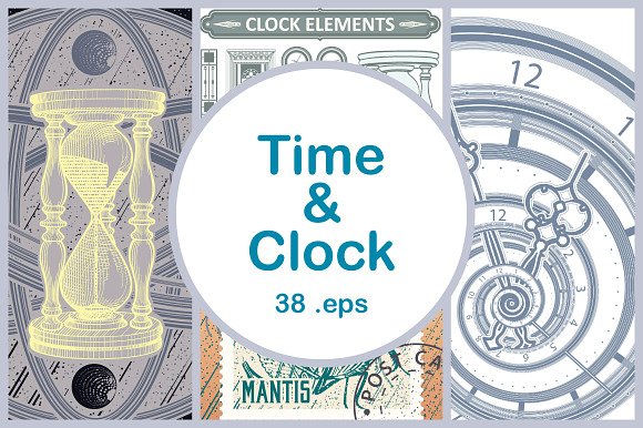Clock Time Vector Illustrations