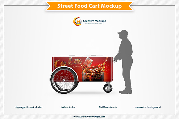 Free Street Food Cart Mockup