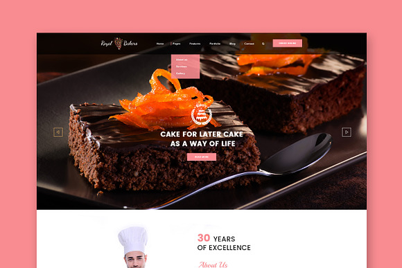 Royal Bakery Cakery HTML Template