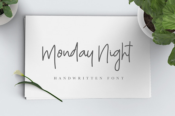 Monday Night Font in Script Fonts