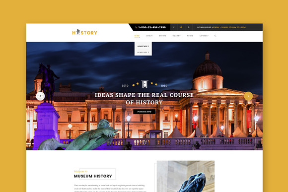 History Museum HTML Template