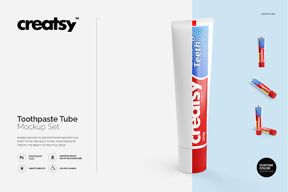 Download Toothpaste Tube Mockup Set