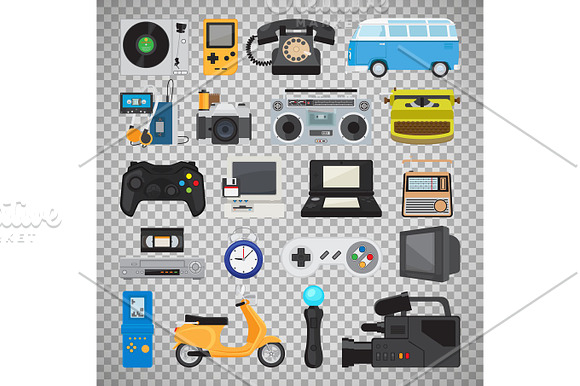 Hipster Tech Gadget Icons