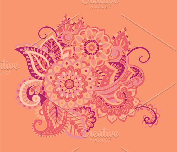 Flower Pattern Bright Abstract Wallpaper Vintage