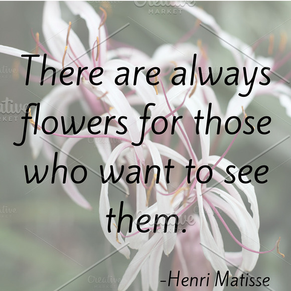 Matisse Flower Quote Graphic