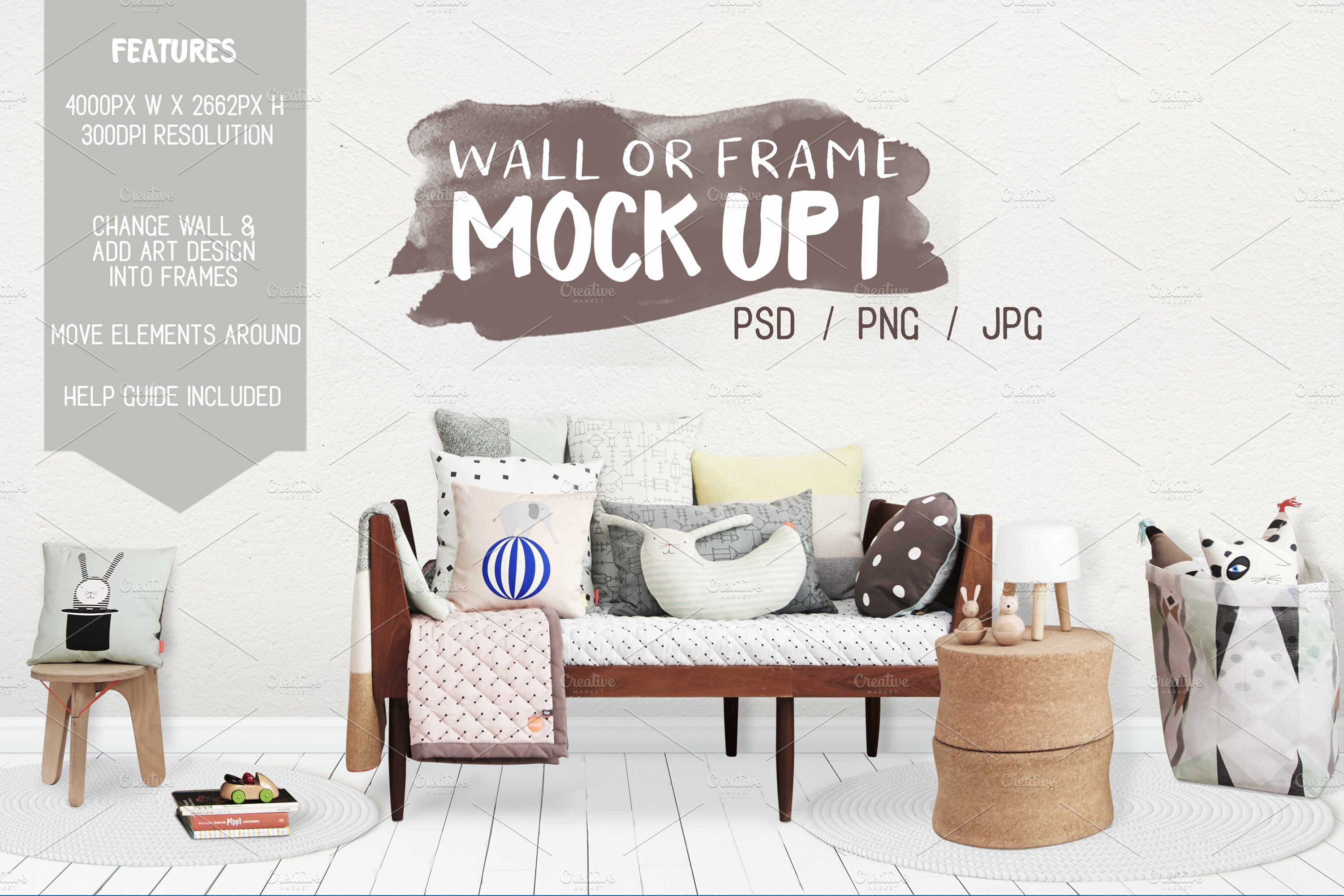 Download Kids Room Wall/Frame Mock Up 1 ~ Print Mockups ~ Creative ...