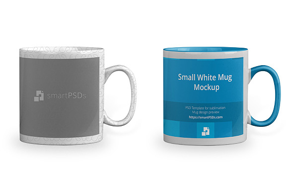 Small White Coffee Mug Design Mockup