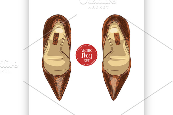 Fashion Vector Sketch Womens Shoes