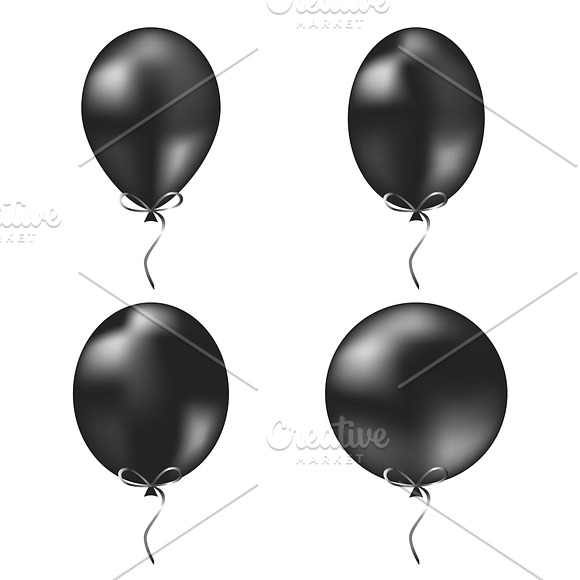 Black Vector Balloons