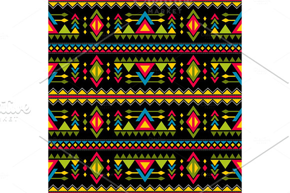 Navajo Weaving Fashion Seamless Vector Pattern Vintage Tribal Art Print Of Ethnic African Endless Background
