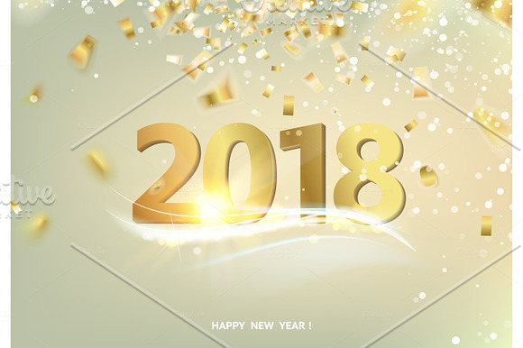 The Happy New 2018 Year Card