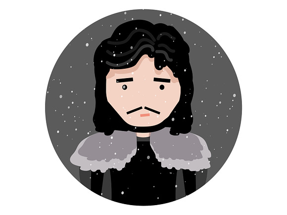 Jon Snow Cartoon Game Of Thrones