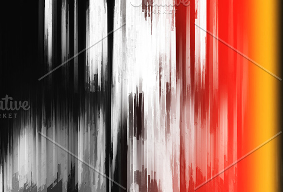 Abstract Vertical Bars Painting With Light Leak