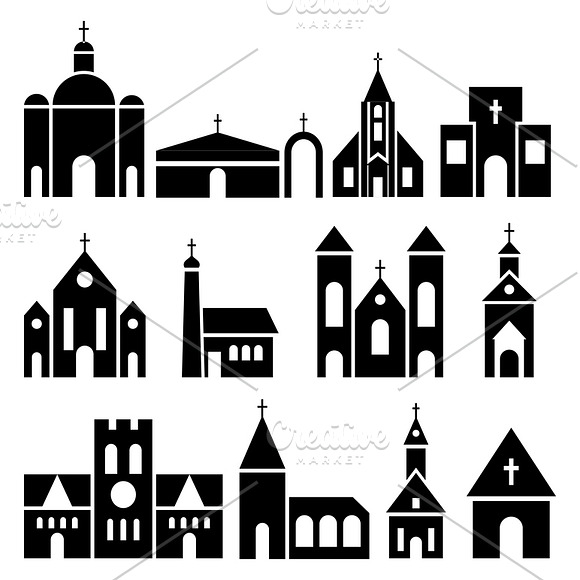 Church Building Icons