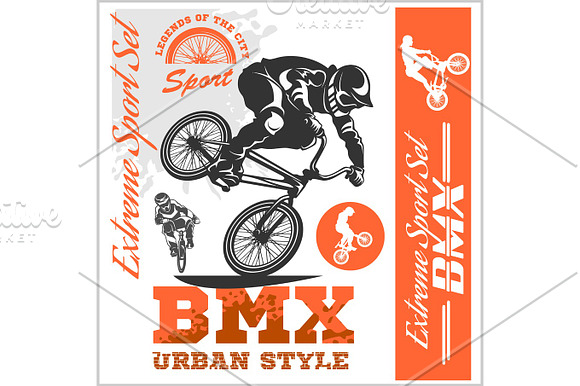 BMX T-shirt Graphics Extreme Bike Street Style Vector BMX Cyclyst