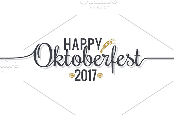 Oktoberfest Logo Lettering On White