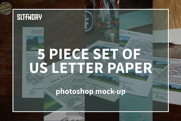 5 US Letter Paper Mockups
