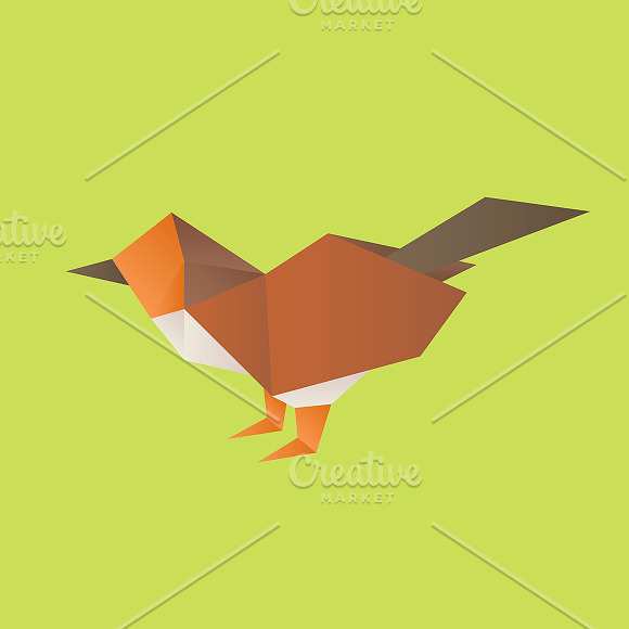Vector Of Bird Origami