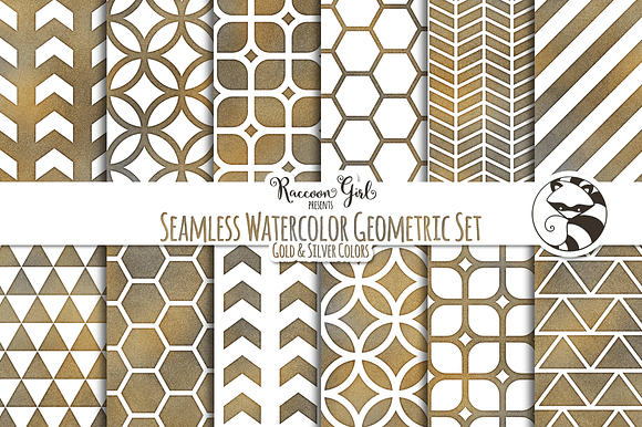 Seamless Watercolor Geometrics GS