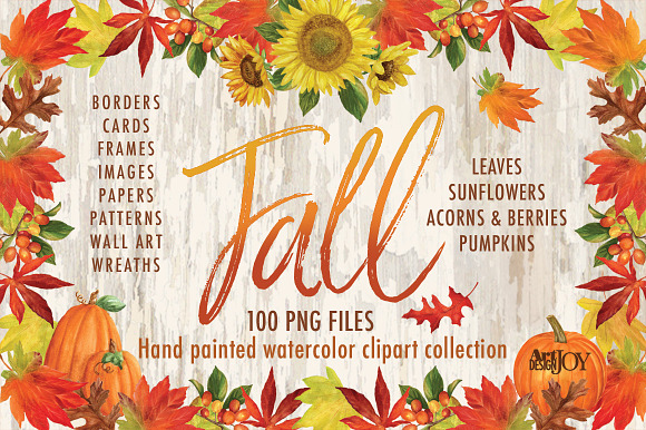 Watercolor Fall Clipart