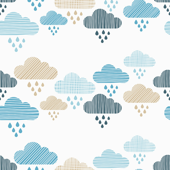 Clouds And Rain Drops